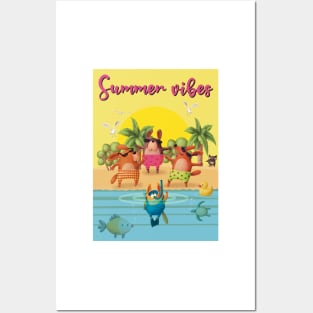 Summer vibes on the beach Posters and Art